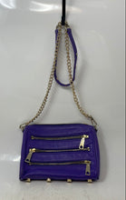Load image into Gallery viewer, Rebecca Minkoff Womens Purple Leather Chain Strap Pockets Studded Crossbody Bag
