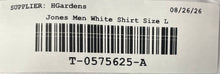 Load image into Gallery viewer, Jones New York Signature Mens White Slim Fit Button-Up Shirt Size L 16-16.5
