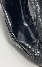 Load image into Gallery viewer, Jimmy Choo Parfums Womens Black Snakeskin Double Handle Tote Handbag Damaged
