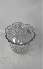 Load image into Gallery viewer, Studio Nova Clear Crystal Glass Ribbed Kitchenware Storage Lidded Cookie Jar
