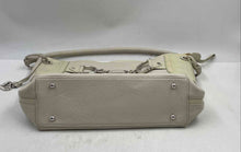 Load image into Gallery viewer, Authentic Brighton Womens Ivory Pebbled Leather Bottom Studs Shoulder Handbag
