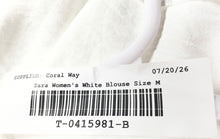 Load image into Gallery viewer, Zara Womens White Sleeveless Regular Fit One Shoulder Layered Blouse Top Size M
