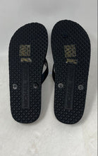 Load image into Gallery viewer, Michael Kors Womens Black Signature Print Slip-On Flat Flip Flop Sandals Size 9M
