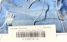 Load image into Gallery viewer, YMI Girls Blue Denim Medium Wash Distressed Skinny Leg Jeans Size 8 With Tag
