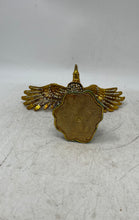 Load image into Gallery viewer, Gold-Tone Brass Vintage Style Hinged Eagle Figure Jewelry Box Collectible
