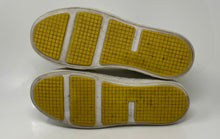 Load image into Gallery viewer, Authentic Tory Burch Womens Ladybug White Yellow Sneaker Shoes Size 6.5M Stained
