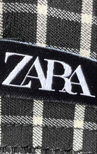 Load image into Gallery viewer, Zara Womens Black Checkered Flat Front Skinny Leg Ankle Pants Size Large
