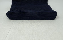 Load image into Gallery viewer, The Sak Womens Dark Blue Crochet Single Strap Pockets Zip Top Lined Shoulder Bag
