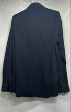 Load image into Gallery viewer, Hugo Boss Mens Black Sharp Fit Long Sleeve Collared Dress Shirt Size 16 34/35
