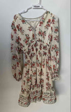 Load image into Gallery viewer, Max Studio Womens Multicolor Floral V-Neck Smocked Waist Mini Dress Size Small

