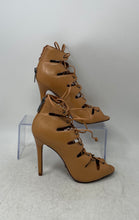 Load image into Gallery viewer, Schutz Womens Brown Leather Stiletto Heel Lace-Up Gladiator Sandals Size 6 B
