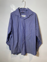 Load image into Gallery viewer, Tommy Hilfiger Mens Blue Long Sleeve Collared Dress Shirt Size XL 17-17.5 34/35
