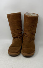 Load image into Gallery viewer, Aldo Womens Brown Suede Round Toe Pull-On Tall Knee High Boots Size EUR 37
