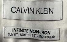 Load image into Gallery viewer, Calvin Klein Mens White Long Sleeve Slim-Fit Stretch Dress Shirt Size 2XL
