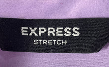 Load image into Gallery viewer, Express Womens Purple Long Sleeve Collared Stretch Button-Up Shirt Size 7/8
