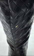 Load image into Gallery viewer, Givana Womens Model LA-208 Black Faux Leather Knee High Biker Boots Size 40

