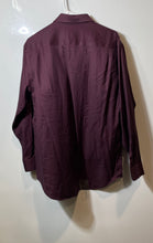 Load image into Gallery viewer, Kenneth Cole Mens Burgundy Long Sleeve Spread Collar Dress Shirt Size 16
