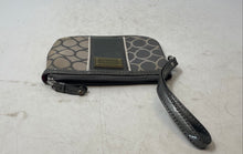 Load image into Gallery viewer, Nine West Womens Gray Signature Print Zip Top Lined Wristlet Wallet

