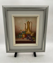 Load image into Gallery viewer, Pitcher Martini Glass Fruits Still Life Signed Framed Canvas Wall Art Print

