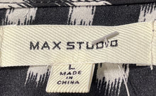 Load image into Gallery viewer, Max Studio Womens Black White Long Sleeve Blouse Top Size Large
