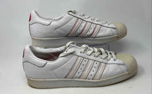 Load image into Gallery viewer, Adidas Mens Superstar 80s DB2569 White Red Leather Sneakers Shoes Size 12.5
