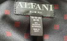 Load image into Gallery viewer, Alfani Mens Black Red Geometric Long Sleeve Slim Fit Dress Shirt Size 16
