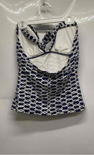 Load image into Gallery viewer, Lilly Pulitzer Womens Blue White Geometric Halter Neck Swimwear Tankini Top Sz 2
