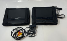 Load image into Gallery viewer, Sylvania Model No. SDVD8716D Dual Screen Portable DVD Player Not Tested
