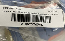 Load image into Gallery viewer, Puma Kids X-Ray 375041-02 Blue White Peach Hook &amp; Loop Sneaker Shoes Size 11C
