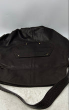 Load image into Gallery viewer, Sigrid Olsen Womens Dark Brown Leather Pebbled Inner Pockets Shoulder Bag
