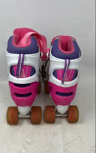 Load image into Gallery viewer, C-LUO Girls Cool Bear Pink And White Adjustable Roller Skates Size Medium
