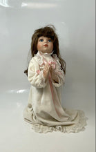 Load image into Gallery viewer, 1991A Christmas Prayer Collectors Brown Hair Blue Eyes Decorative Porcelain Doll

