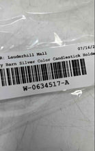 Load image into Gallery viewer, Pottery Barn Silver Color Metal Home Decorative Candlestick Holder Collectible

