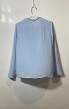 Load image into Gallery viewer, Michael Kors Womens Blue Long Sleeve V-Neck 1/2 Zip Blouse Top Size Medium
