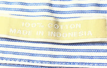 Load image into Gallery viewer, Michael Kors Mens Blue Striped Print Regular Fit Dress Shirt Size M 15 32/33
