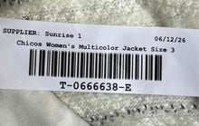 Load image into Gallery viewer, Chico's Womens Multicolor Paisley Long Sleeve Crew Neck Full-Zip Jacket Size 3
