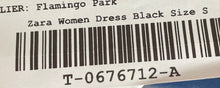 Load image into Gallery viewer, Zara Womens Black Regular Fit Pleated V-Neck Pullover Mini Dress Size S
