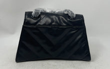 Load image into Gallery viewer, Aldo Womens Black Quilted Leather Chain Strap Flap Over Lined Shoulder Handbag
