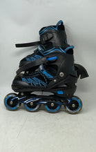 Load image into Gallery viewer, Papaison Kids Black And Blue Rollerblades Adjustable Inline Skates Size XL
