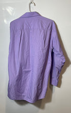 Load image into Gallery viewer, Calvin Klein Mens Purple Cotton Long Sleeve Collared Dress Shirt Size 15.5 32/33
