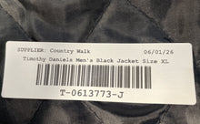 Load image into Gallery viewer, Timothy Daniels Mens Black Leather Long Sleeve Full-Zip Bomber Jacket Size XL
