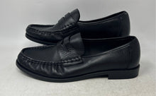 Load image into Gallery viewer, Zara Mens Black Leather Round Toe Slip-On Penny Loafer Dress Shoes Size EUR 44
