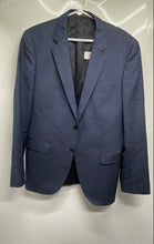 Load image into Gallery viewer, Hugo Boss Mens Blue Plaid Print Long Sleeve Two-Button Blazer Size 40R

