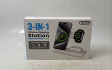 Load image into Gallery viewer, Getpals White 3-In-1 Wireless Charging Station For Watch iPhone AirPods Untested
