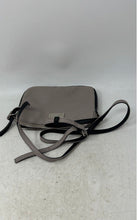 Load image into Gallery viewer, Nine West Womens Gray Black Leather Inner Pocket Adjustable Strap Crossbody Bag
