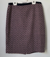 Load image into Gallery viewer, Talbots Womens Pink And Black Geometric Print Straight &amp; Pencil Skirt Size 6P
