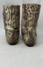 Load image into Gallery viewer, Paruolo Womens Beige Animal Print Leather Round Toe Pull-On Ankle Boots Sz EU 39
