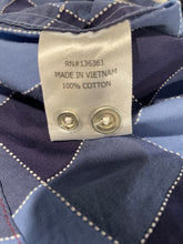 Load image into Gallery viewer, Vintage Italia Mens Blue Plaid Cotton Collared Button-Up Shirt Size Medium
