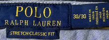 Load image into Gallery viewer, Polo Ralph Lauren Mens Blue Flat Front Stretch Classic Fit Chino Pants Sz 30/30
