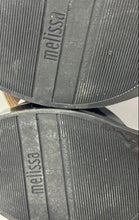 Load image into Gallery viewer, Melissa Womens Black Bow Open Toe Slip-On Ballet Flats Size 9
